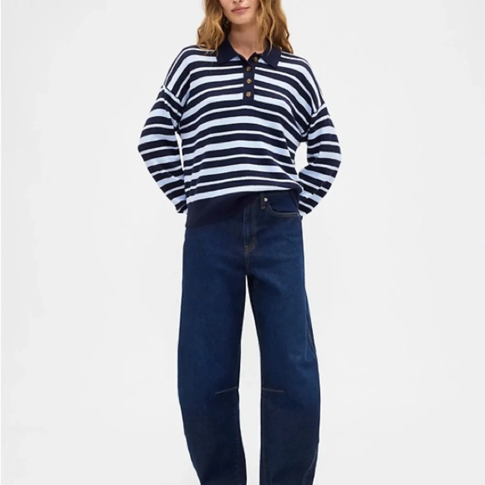 Gap Cashsoft Sweater in Navy and Light Blue - Picture 3 of 5